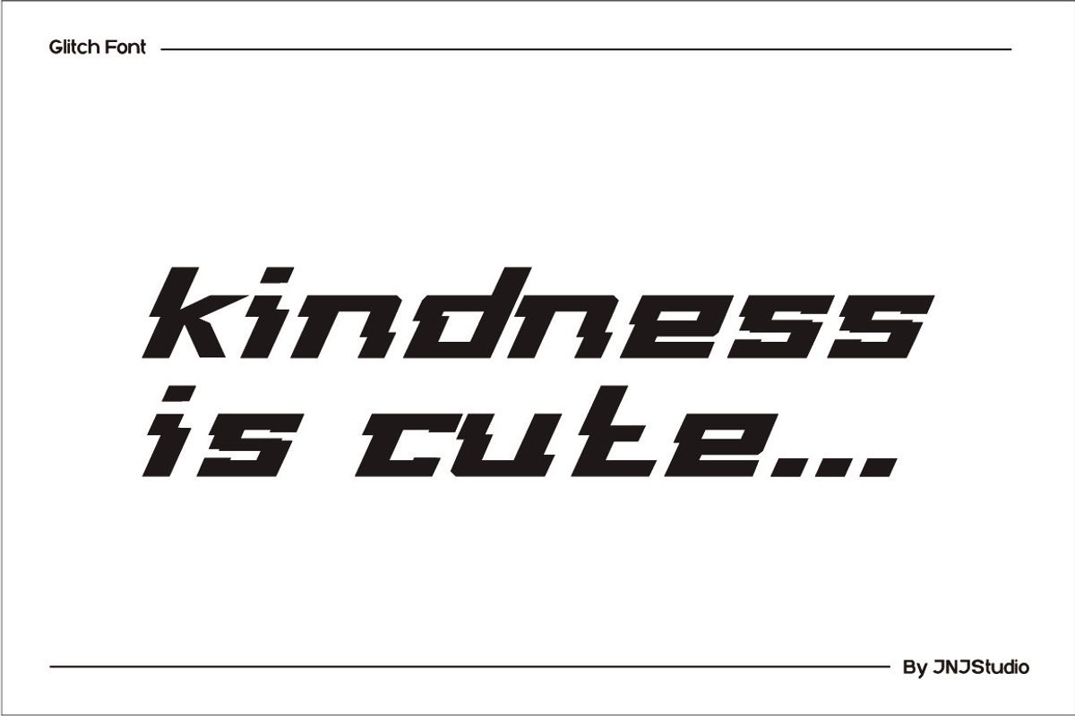 Glitch Style Font, a Sans Serif Font by JNJ Studio (Photo 5 of 10)