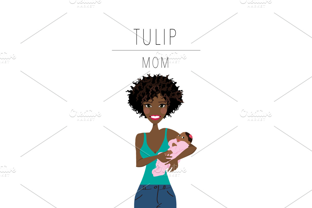 Mom & Baby Portrait Clip Art, a Person Illustration by Lauren Lesley Studio (Photo 28 of 33)