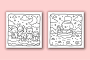 Dreamy Fuzzy Cute Coloring Pages, a Decorative Illustration by Ink Gallery (Thumbnail 3 of 4)