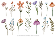 Painted Watercolor Flowers Clipart, a Decorative Illustration by Murphy & Frank (Thumbnail 3 of 8)