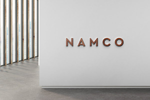 Logo Mockup Sign 3D Hall Office