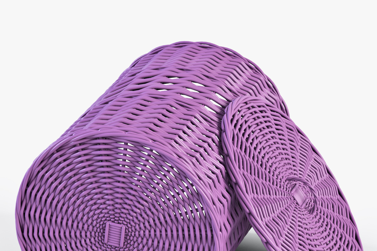 Wicker Laundry Basket 03 Purple, an Object 3D Model by Markelos (Photo 6 of 12)