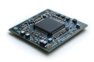 CPU processor microchip on white background, a Technology Photo by AlyaAnd