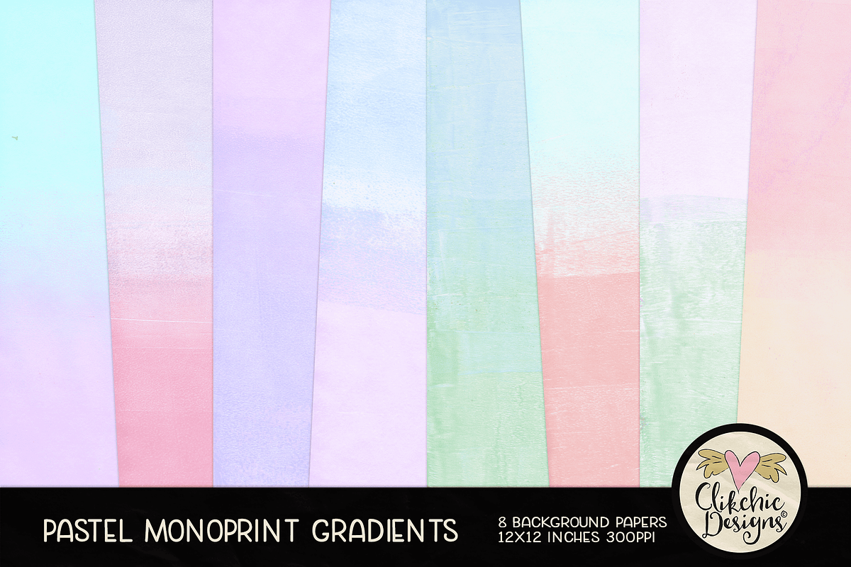 Pastel Monoprint Gradients Textures, a Texture Graphic by Clikchic Designs (Photo 1 of 5)