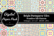 Bright Portuguese Watercolor Pattern, a Pattern Graphic by Gen Aumonier (Thumbnail 1 of 7)