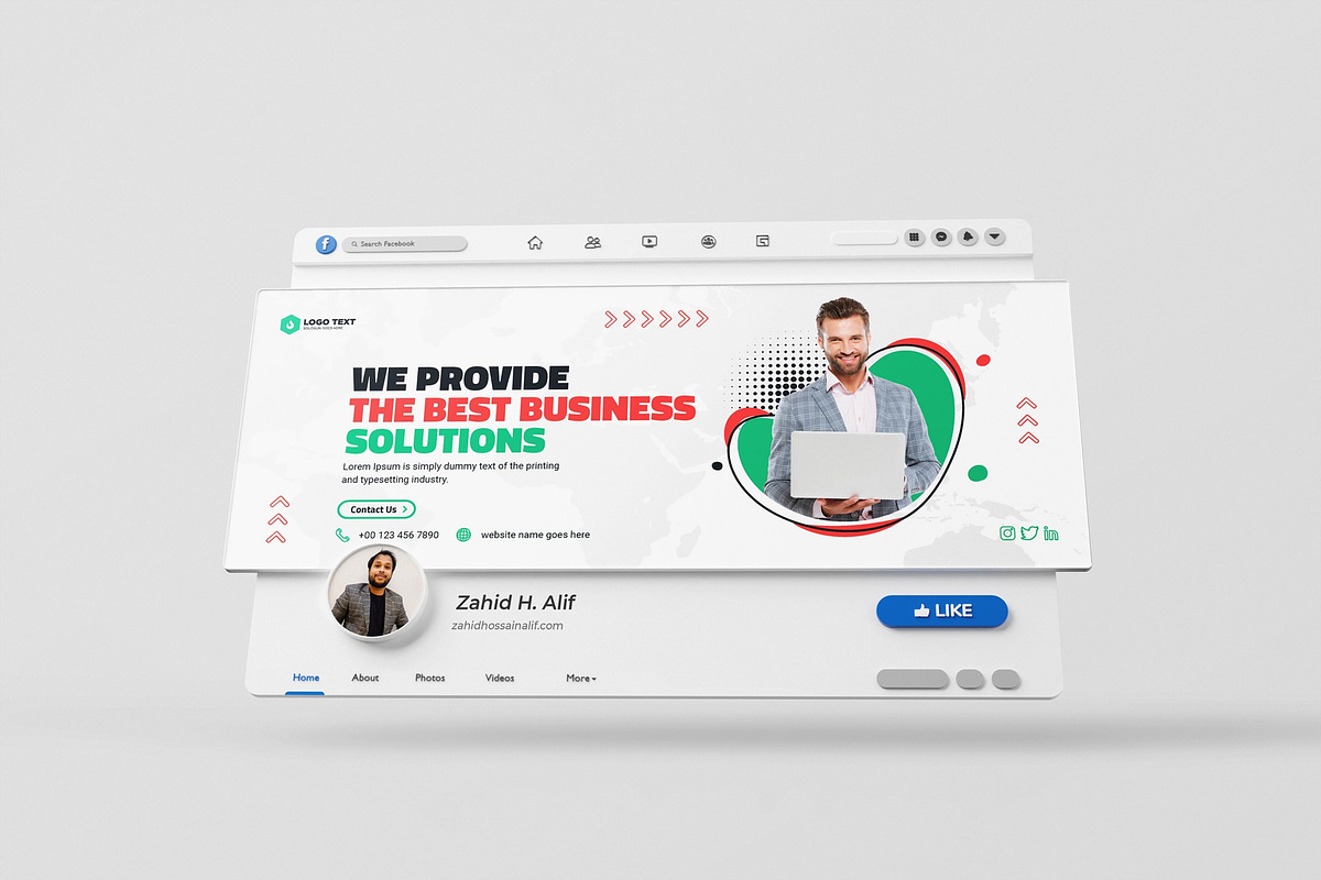 Social media cover post banner design preview 3