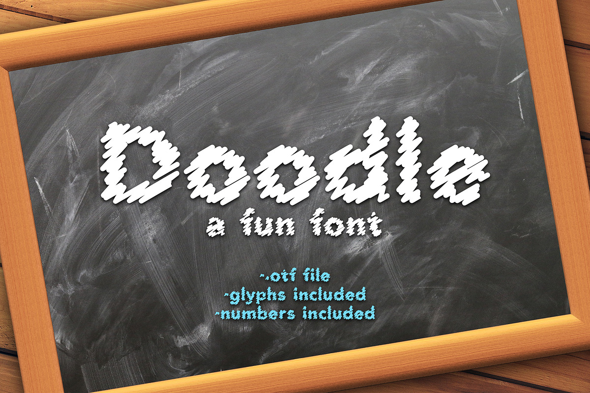 Doodle - a fun font, a Handwritten Font by Ewing Design Co. (Photo 1 of 2)