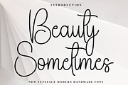 Beauty Sometimes, a Handwritten Font by InermediaSTUDIO (Thumbnail 1 of 8)