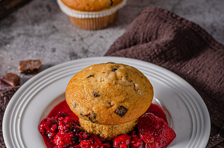 Homemade chocolate muffins, a Food & Drink Photo by Stepanek Photography