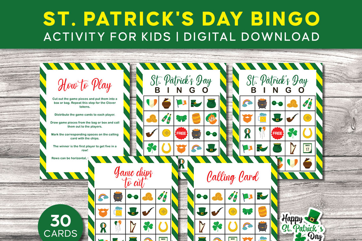 St. Patrick's Day Bingo Printable, a Print Template by Graphicsnext (Photo 1 of 4)