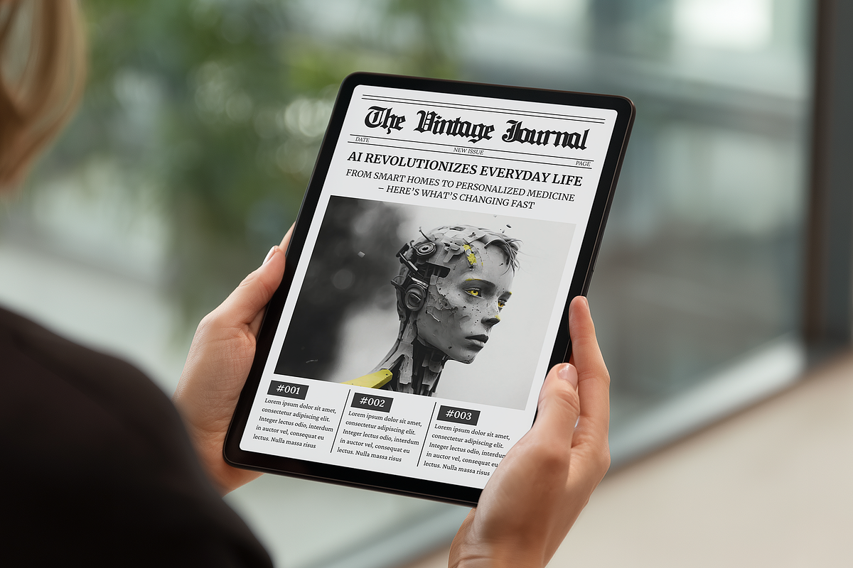 Vintage Newspaper Template, a Magazine Template by ZoloDesignHub (Photo 5 of 8)