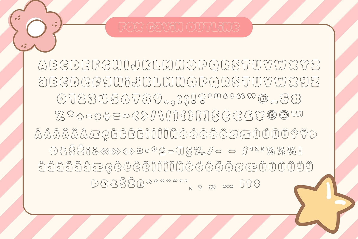 Fox Gavin: 4 font style, a Symbol Font by Fox7 By Rattana (Photo 10 of 11)