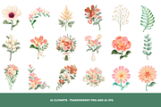 50 Gradient Wedding Floral Clipart, a Decorative Illustration by Luxe (Thumbnail 2 of 4)