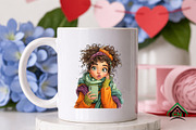 Cozy Autumn Selfie Girls Clipart, a Seasonal Illustration by Craft Nest (Thumbnail 9 of 12)