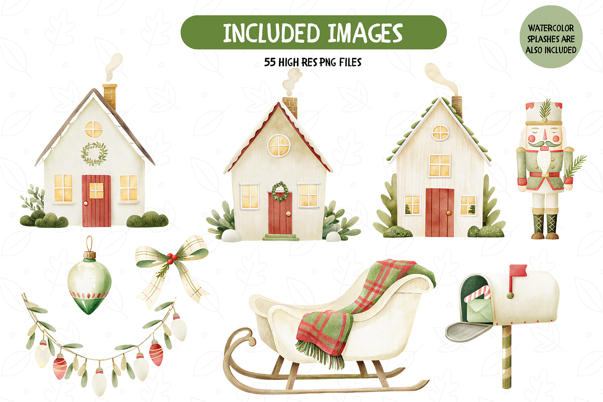 Christmas Goose Watercolor Set, an Illustration by TatiMockup (Photo 6 of 8)