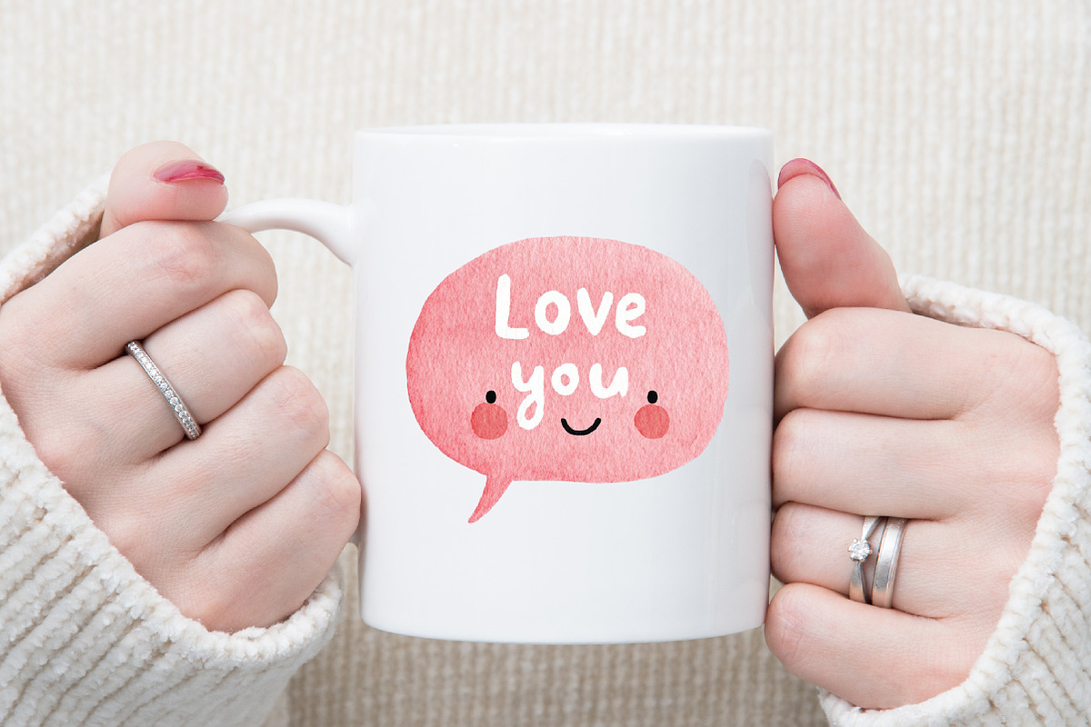 Cute Valentine Clipart - Kawaii Clip, an Illustration by Sublimation Artist (Photo 5 of 6)