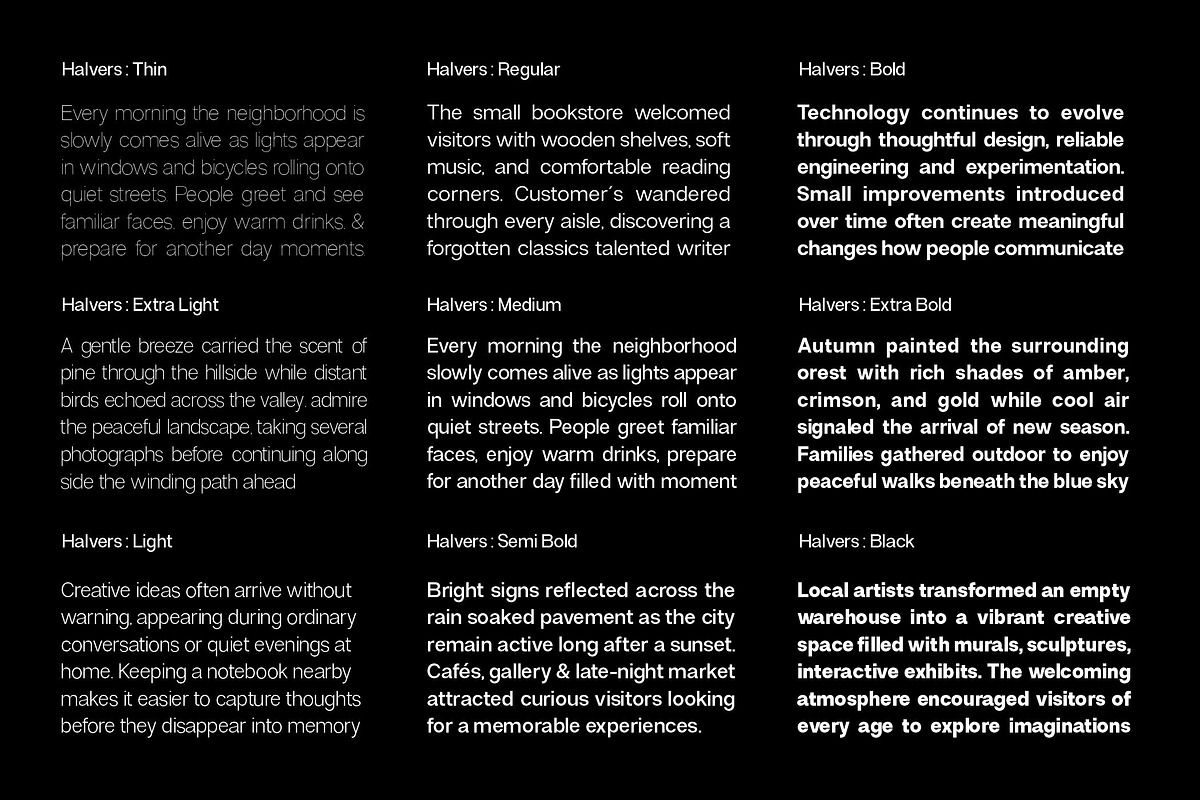 Halvers Font, a Sans Serif Font by Glyphminds Studios (Photo 2 of 10)