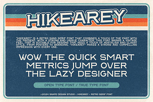 Hikearey - Retro Serif Font