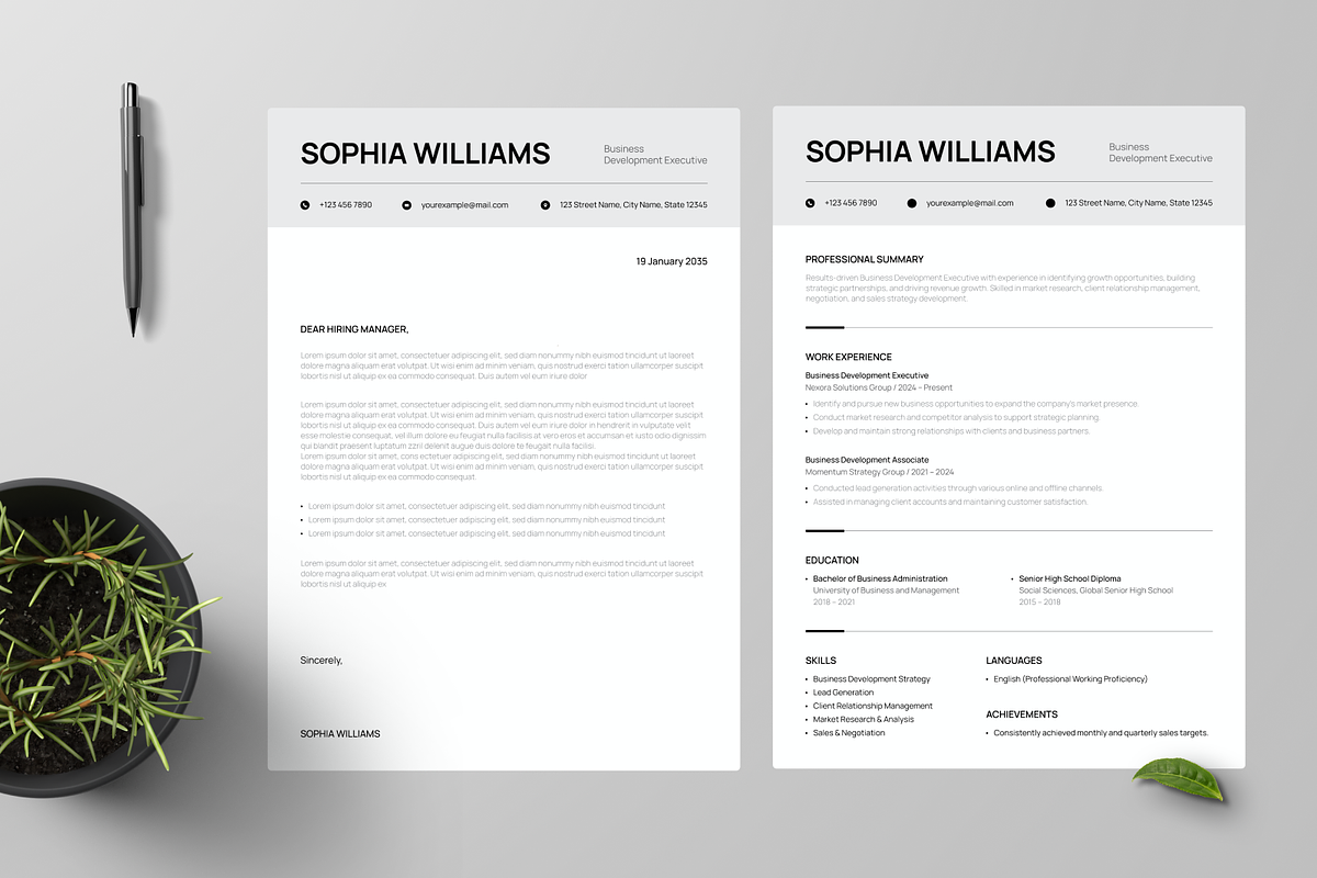Professional ATS CV Resume, a Resume Template by Annora Studio (Photo 2 of 6)