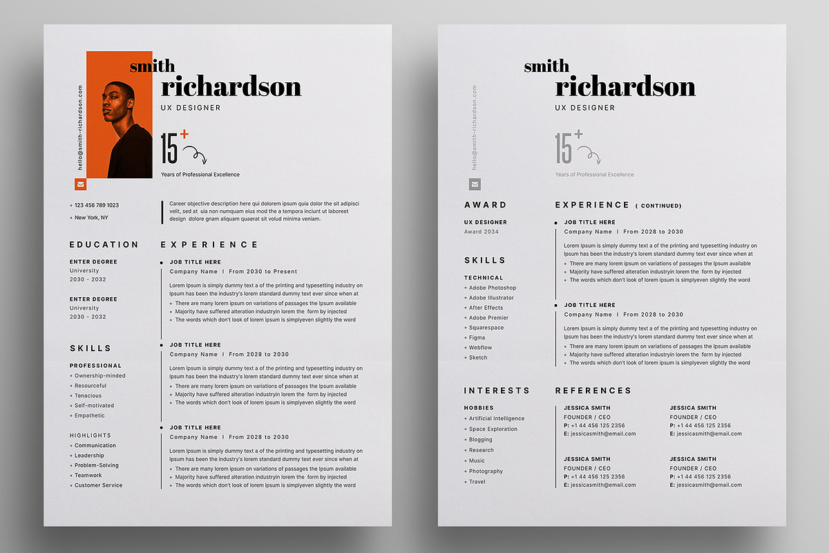 Resume/CV Bundle, a Resume Template by Reuix Studio (Photo 20 of 21)