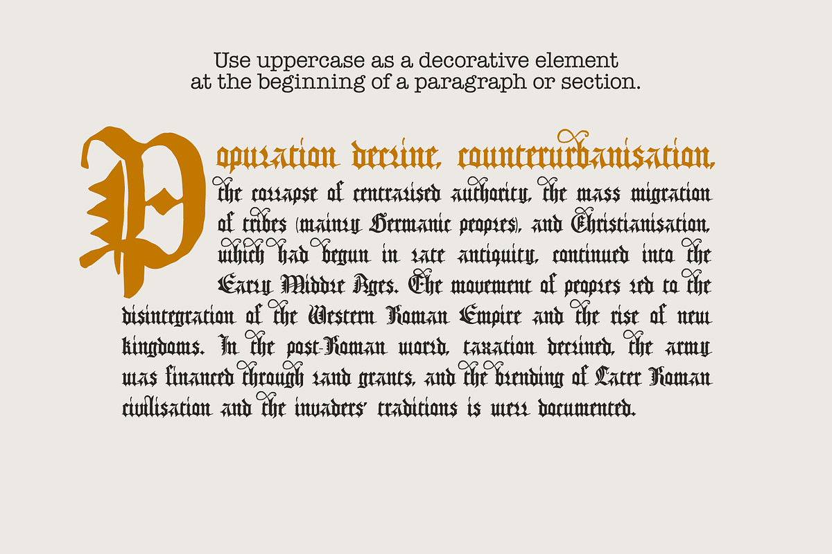 Europe Gothic balckletter font, a Blackletter Font by kaer_shop (Photo 4 of 10)
