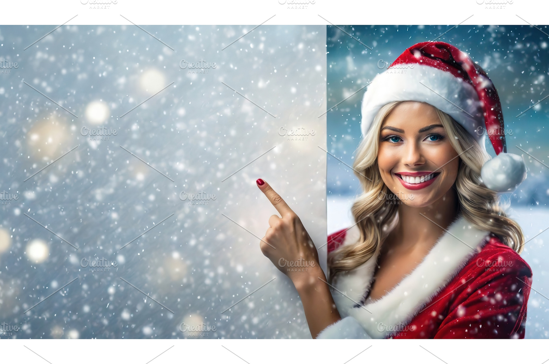 A cheerful woman dressed as Santa, a Holiday Photo by Igor Tichonow