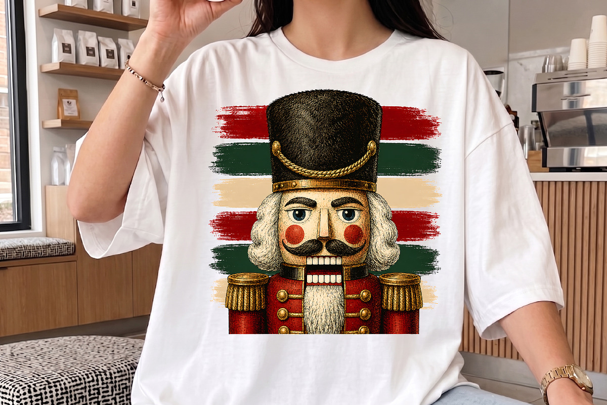 Vintage Stripes Nutcracker Xmas PNG, a Seasonal Illustration by Libby Wishes (Photo 3 of 4)