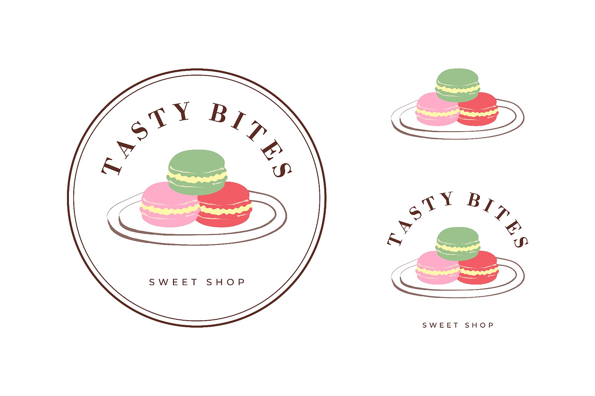 Tasty Bites sweet shop logo with, a Food Illustration by okskukuruza (Photo 2 of 3)
