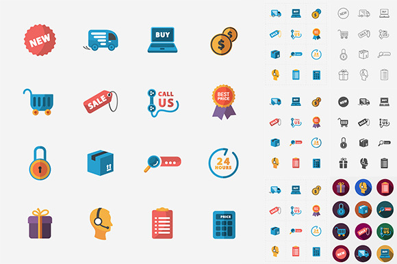 Modern Shop Icons