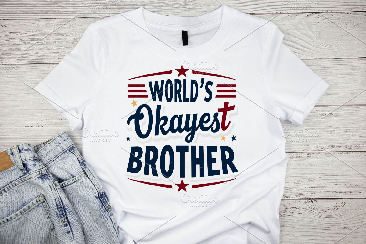 World’s Okayest Brother SVG, an Illustration by Awieee1 (Photo 2 of 4)
