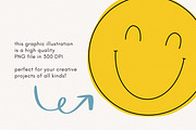 Smiley face clipart illustration, an Illustration by Allyson Johnson (Thumbnail 3 of 3)
