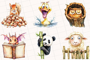 Funny Animals Peeking Clipart, an Illustration by OK Design (Thumbnail 5 of 5)