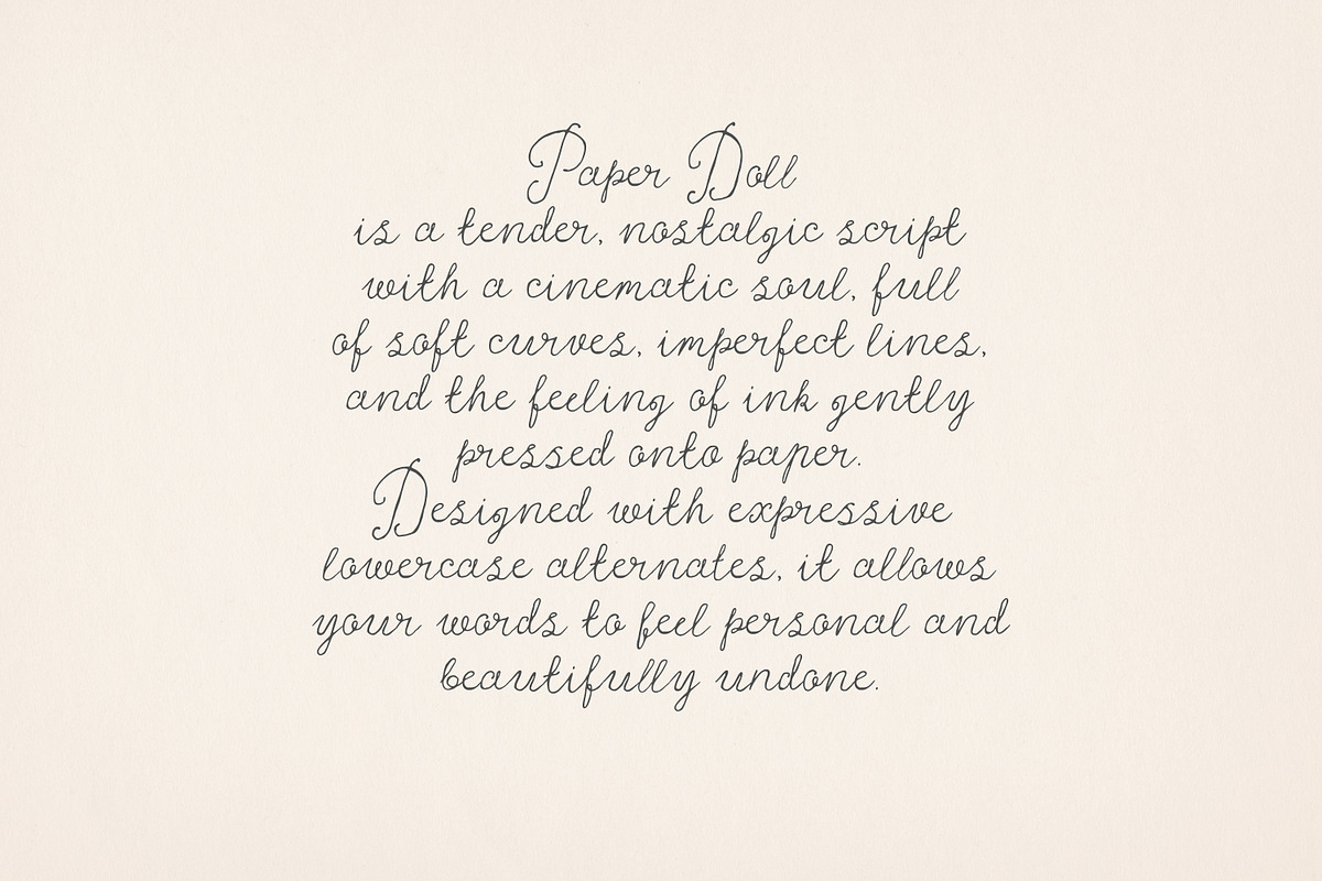 The Paper Doll Vintage Romantic Font, a Script Font by AnMark (Photo 14 of 16)