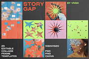 Story Gap: Collage Frame Templates, a Social Media Template by Anastasiia VNSK (Thumbnail 1 of 15)