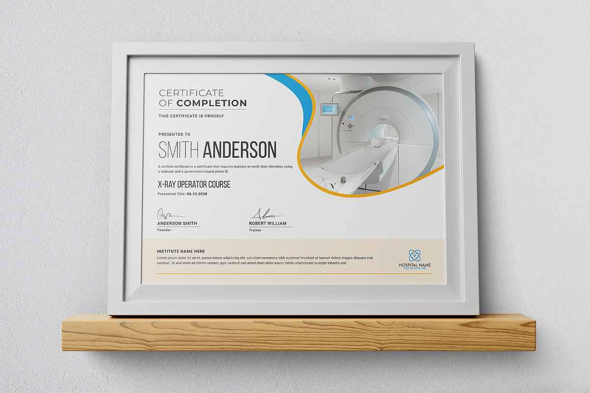 X-ray Operator Certificate, a Stationery Template by DesignDevisers (Photo 3 of 10)