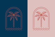 Palm Beach Tree Boho Style Logo, a Branding & Logo Template by Signatoro (Thumbnail 1 of 3)
