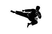 Dynamic martial arts kick silhouette, an Illustration by Amazin_art (Thumbnail 35 of 36)