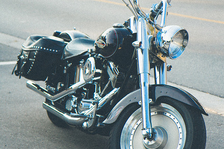 Motorcycle Parked on Street