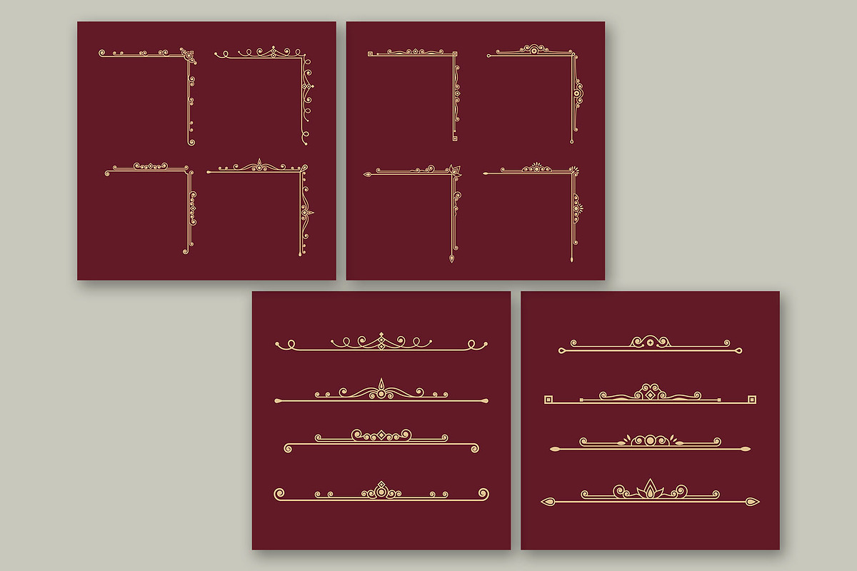 Vintage Elegant Ornament Frames Set, a Background Graphic by Revoltan Studios (Photo 2 of 3)