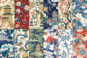 Chinoiserie Print Seamless Patterns, a Pattern Graphic by Olya Creative (Thumbnail 2 of 20)