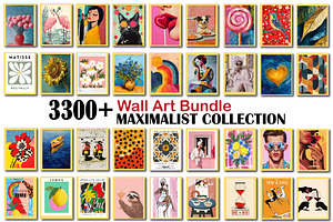 Maximalist Wall Art Collection, a Wallpaper Photo by Chipshpow Graphics