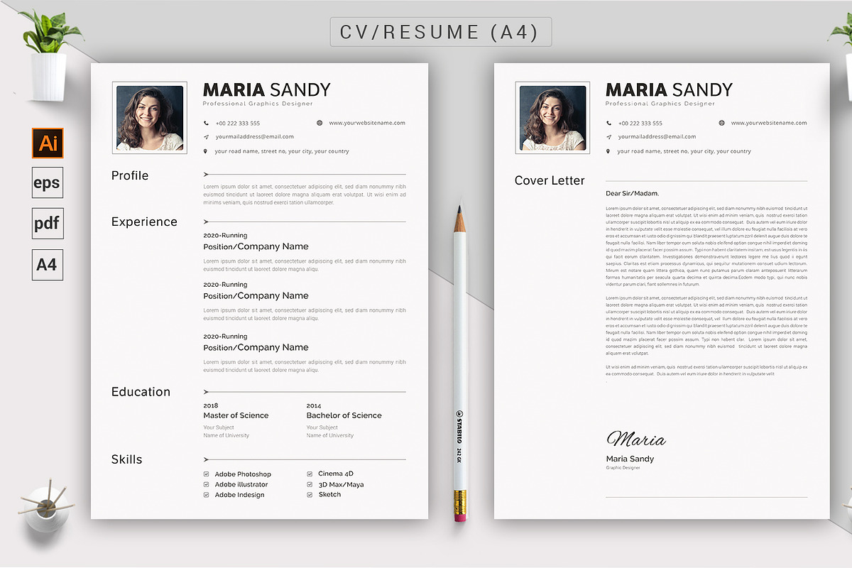CV / Resume Template, a Resume Template by ARP Creation (Photo 3 of 9)