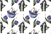 Tulips rainy watercolor clipart, an Object Graphic by Artcard Watercolor (Thumbnail 3 of 5)
