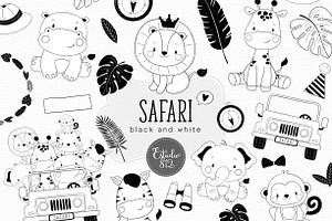 Safari Black And White