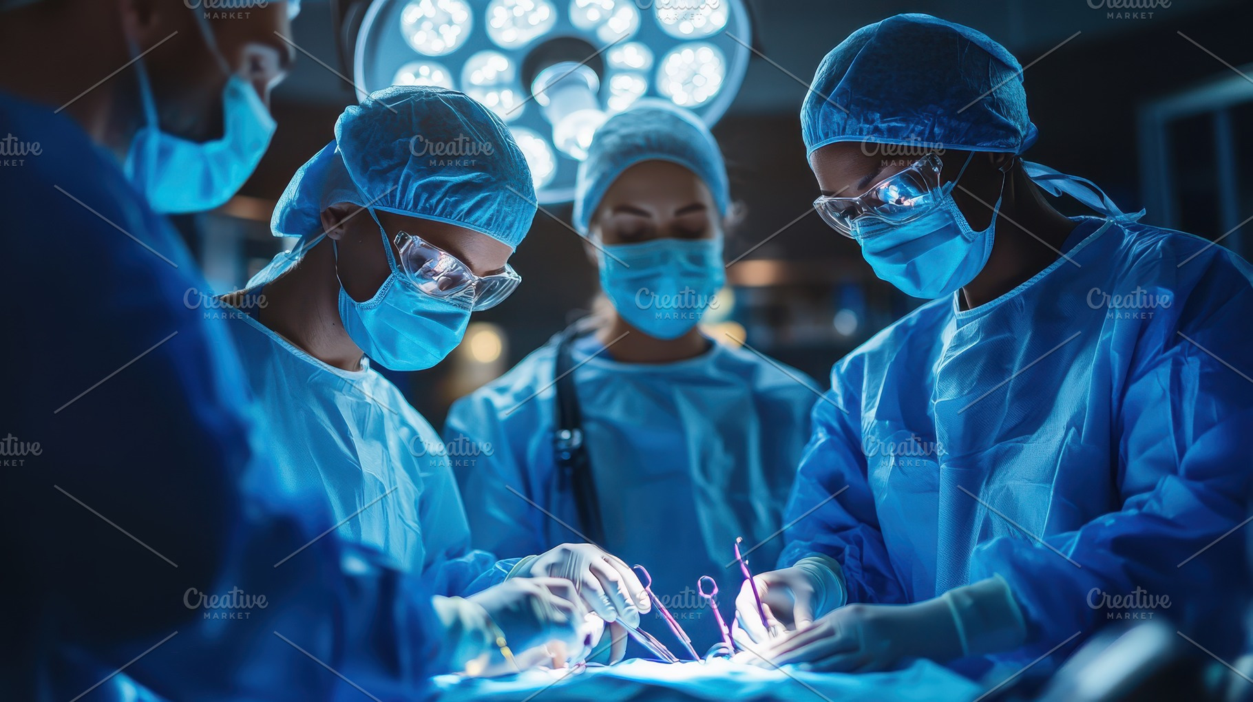 Operating Room Team: Surgeons perfor, a Background Photo by Pixeness