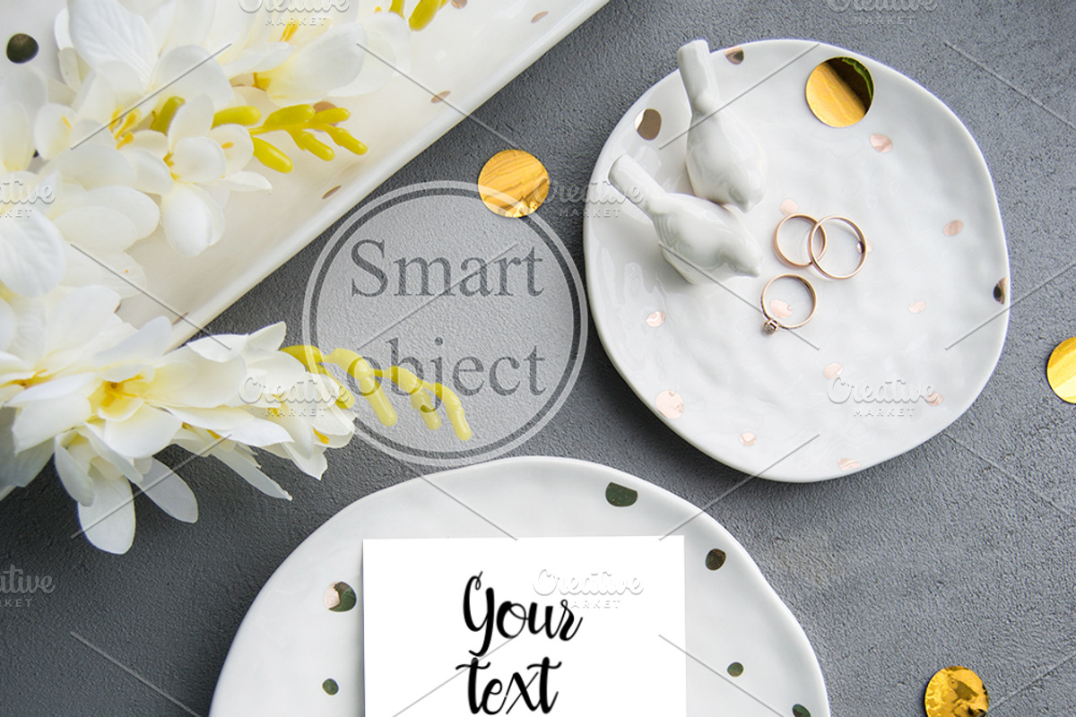Invitation Mockup Golden Wedding, a Print Template by EkaterinaViArt (Photo 2 of 2)