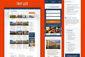 Travel Website Template - PSD & XD