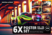 Supercar in the City Illustration, a Wallpaper Graphic by Other Side Art (Thumbnail 1 of 8)