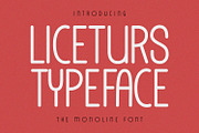 Liceturs Typeface Monoline Font, a Sans Serif Font by Maulana Creative (Thumbnail 1 of 7)