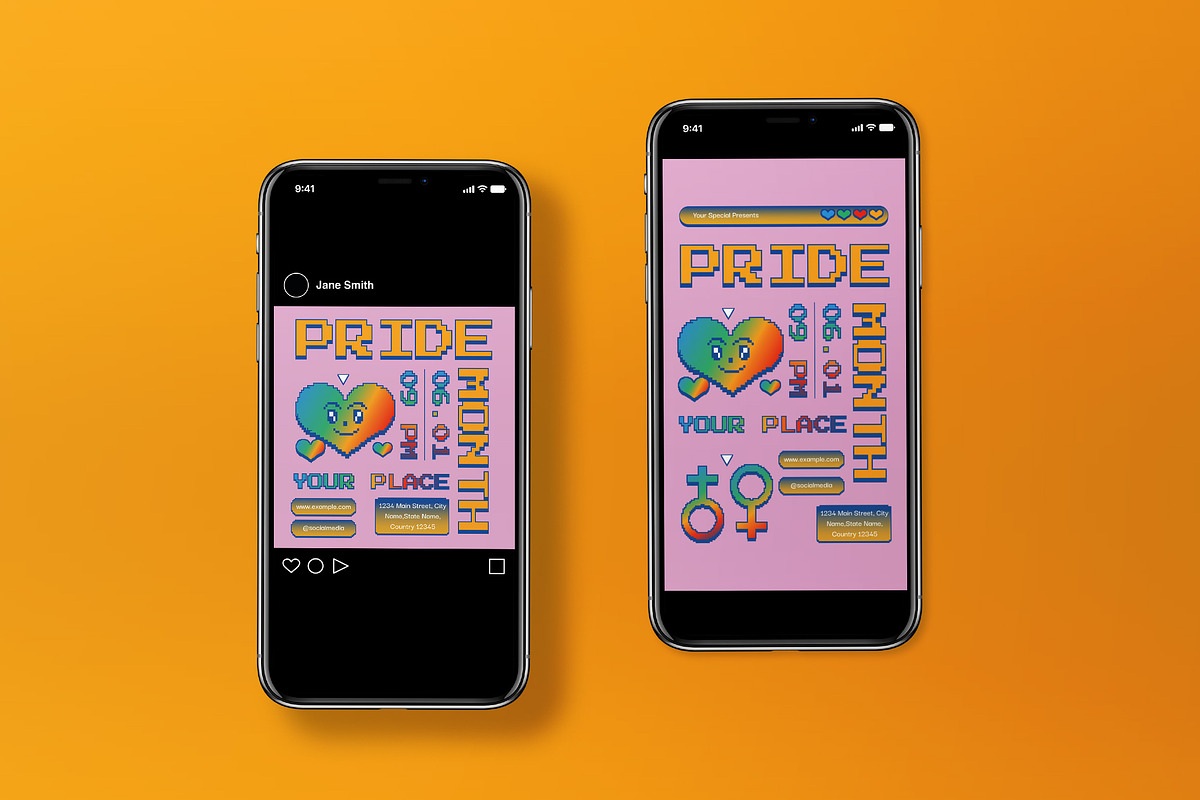 Purple Y2K Pride Month Flyer Set, a Flyer Template by graphicook (Photo 3 of 3)